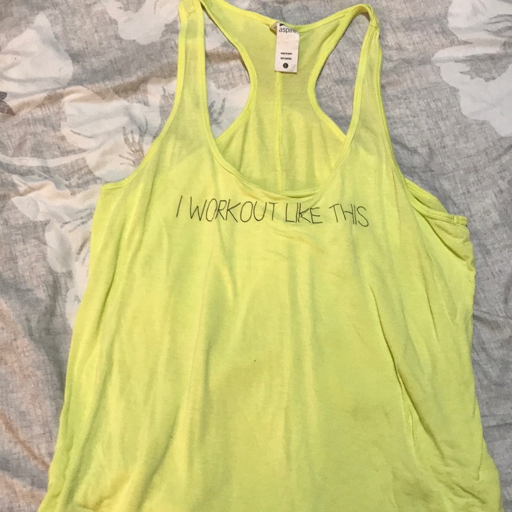 Yellow workout tank